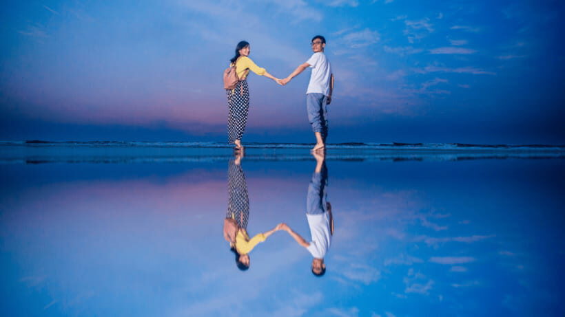Kota Kinabalu : Fireflies & Sky Mirror Dream Beach Bongawan - Dream Beach Low Tide: The Sky Mirror Walk